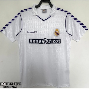 Real Madrid 1989-1990 Retro Domácí Dres Krátký Rukáv Real Madrid 1989-1990 Retro Domácí Dres Krátký Rukáv